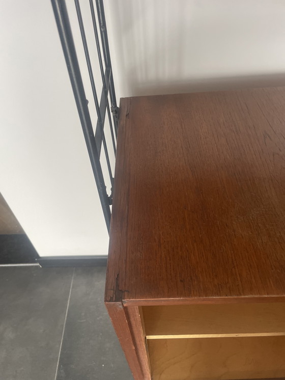 Image 1 of Vintage modular string wall system with cabinet