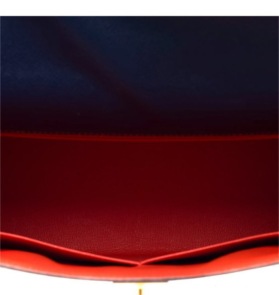 Image 1 of Borsa Hermes Kelly 32 En Cuir Bleu - 103430
