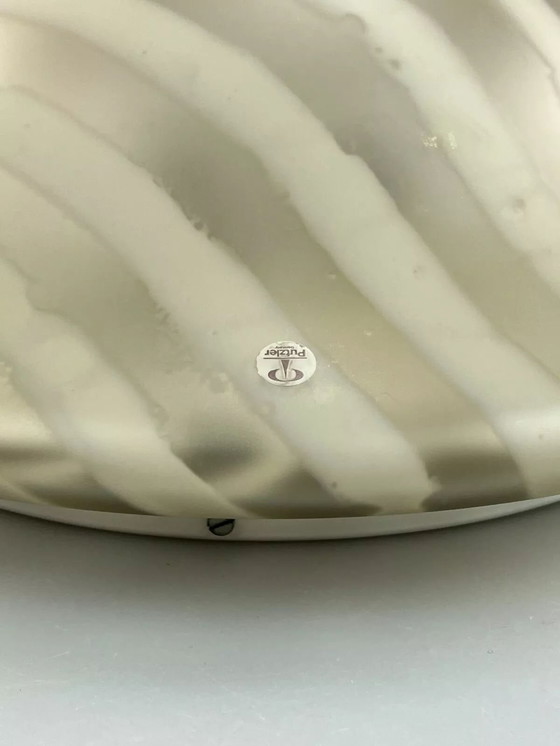 Image 1 of 70s Peill & Putzler Plafoniere ceiling lamp glass space design lamp 70s