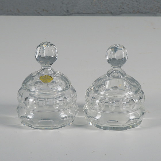 20th Century Crystal Set: Pair of Bowls, Vials, and Boxes – Klassiek (photo 7 of 7)