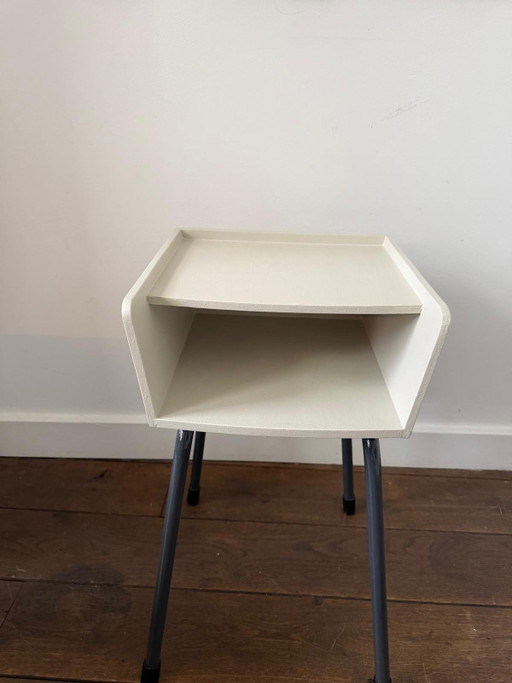 Comodino dal design vintage in legno e metallo, anni '70 – nachtkastjes, Wood