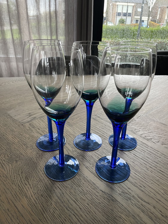 Image 1 of Vintage mondgeblazen glazen 