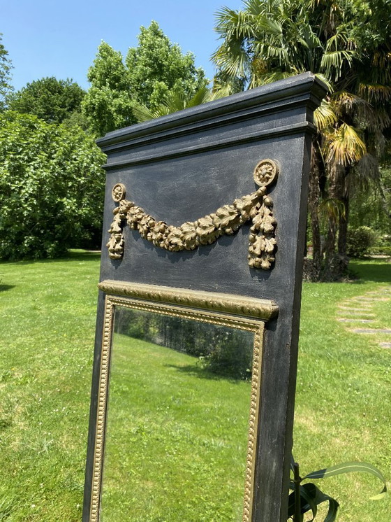 Image 1 of Houten trumeau spiegel in Lodewijk XVI stijl - 19e eeuw