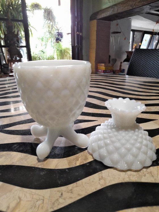 Image 1 of Portieux Vallerysthal Pineapple in "Milk Glass"