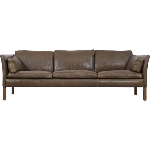 Mid Century Ledersofa Cromwell von Arne Norell, 1960er Jahre