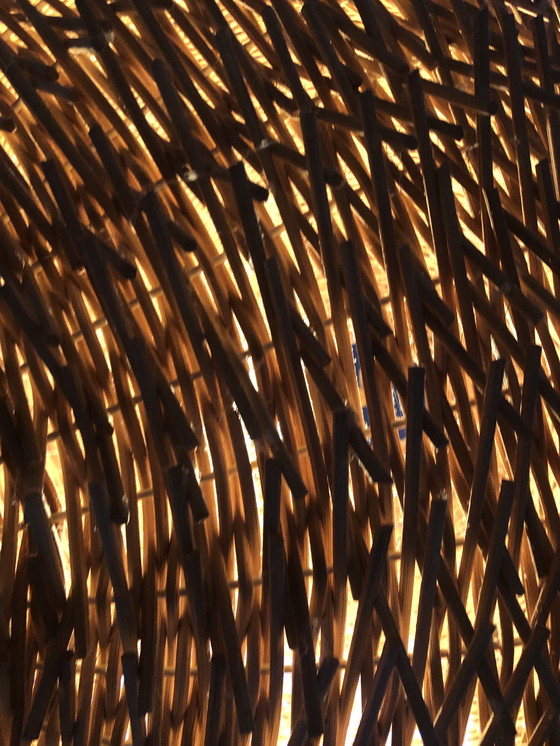 Image 1 of Bolvormige pitriet lamp diameter 90 cm.