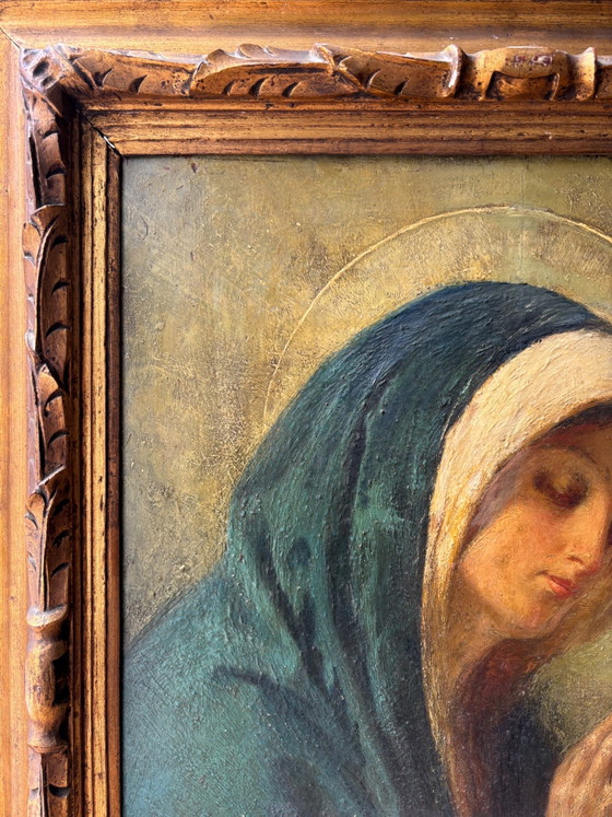Peinture religieuse à l'huile sur toile du début du 20e siècle, Peintures et dessins (photo 6 sur 6)
