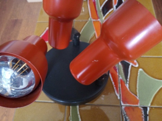 Image 1 of VINTAGE Hoffmeister Leuchten 40571 ORANGE 70s Lighting