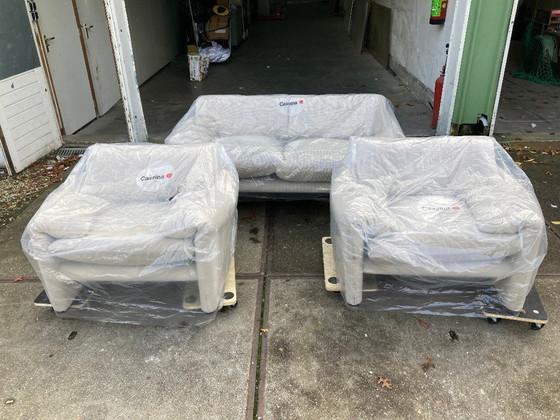 Image 1 of Set unico Maralunga originale di Vico Magistretti per Cassina, 1985