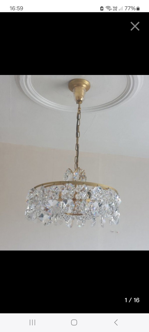 Palwa 10 kg volledig vernieuwd – hanglampen, Crystal, Brass