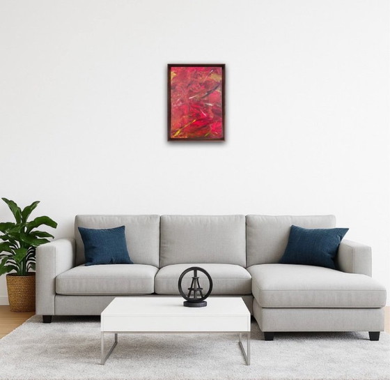 Image 1 of Abstract acrylic on canvas 46x33cm.