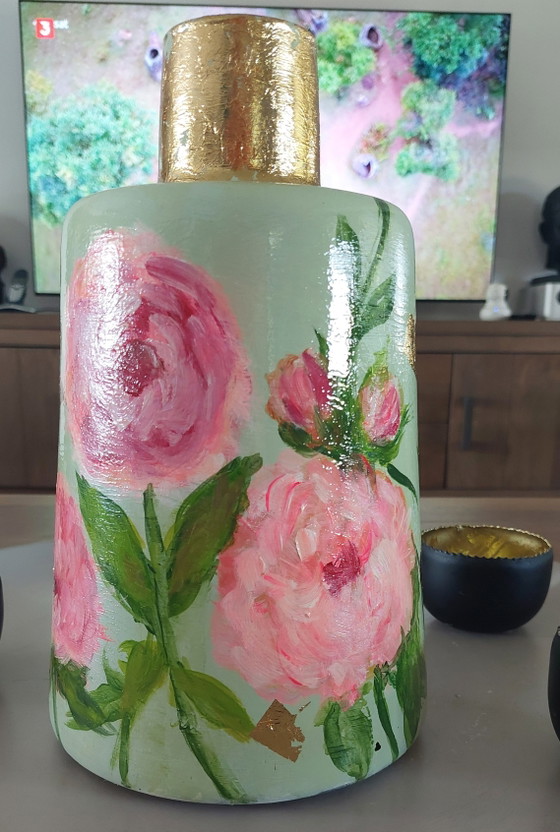 Image 1 of painted vase