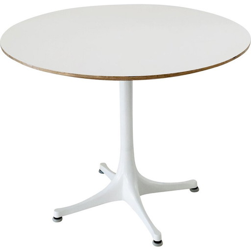 Mesa de centro vintage modelo 5452 en laminado blanco y aluminio de George Nelson para Herman Miller, EE. UU., 1960