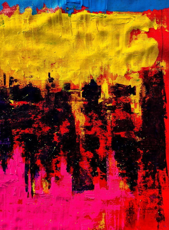 Image 1 of  Jovan Srijemac (1962) - Abstract landschap