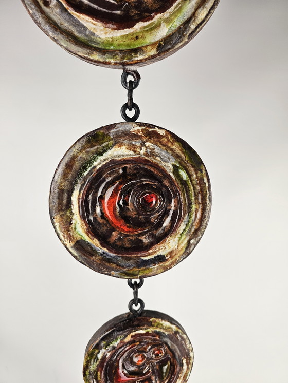 Image 1 of Collar Mid-Century moderno de cuatro placas de cerámica de Duisburger Kunstgewerbe