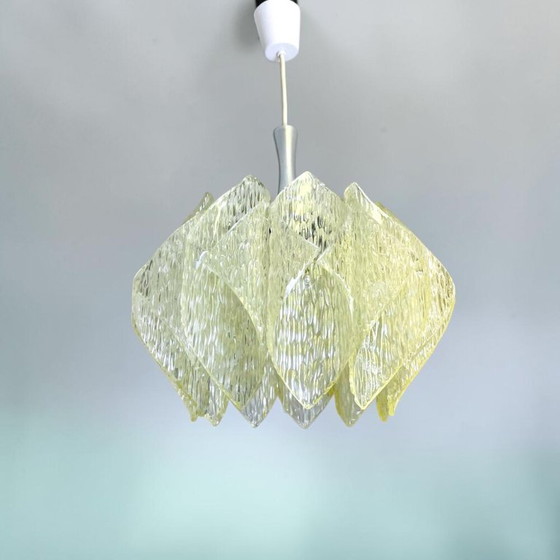 Image 1 of Duitse transparant acrylglas hanglamp van mij Marbach Leuchten, jaren 60