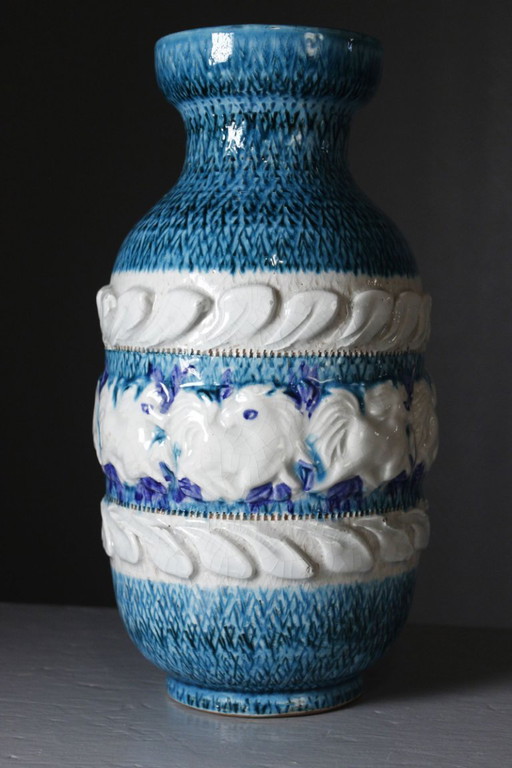 Large vintage ceramic vase Fratelli Fanciullacci workshops Italy 1970s