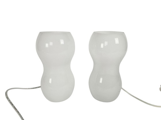 Image 1 of Ikea - Kvintant - modèle B9612 - « Lampe cacahuète » - lot de 2 - Style spatial - années 1990