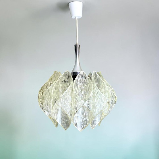 Image 1 of Duitse transparant acrylglas hanglamp van mij Marbach Leuchten, jaren 60
