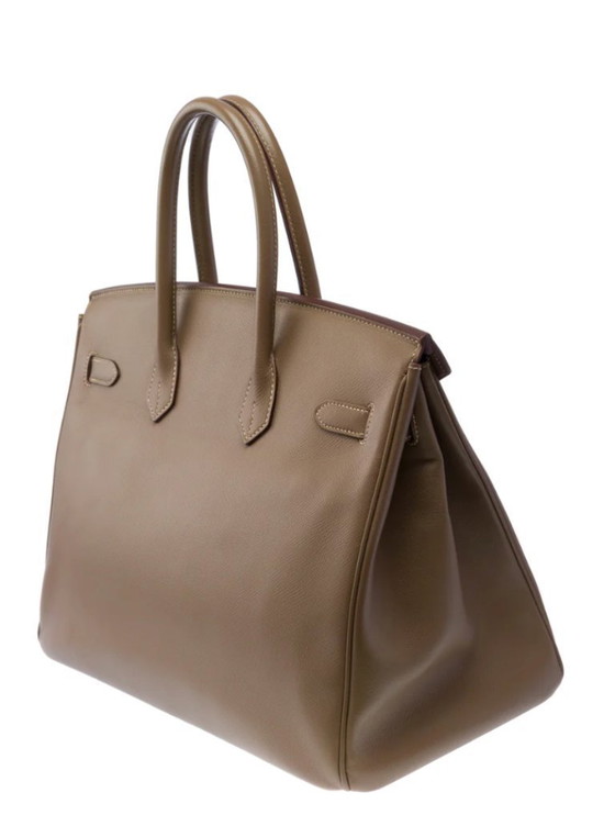 Image 1 of Sac HERMES Birkin 35 en cuero Étoupe - 103484