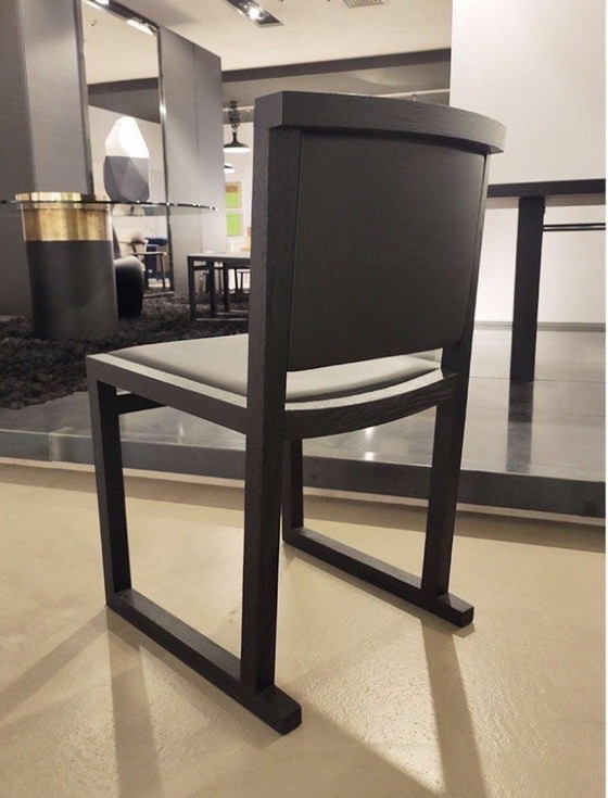 Image 1 of Sillas de comedor B&B Italia Maxalto Musa de roble cepillado Kota Leather