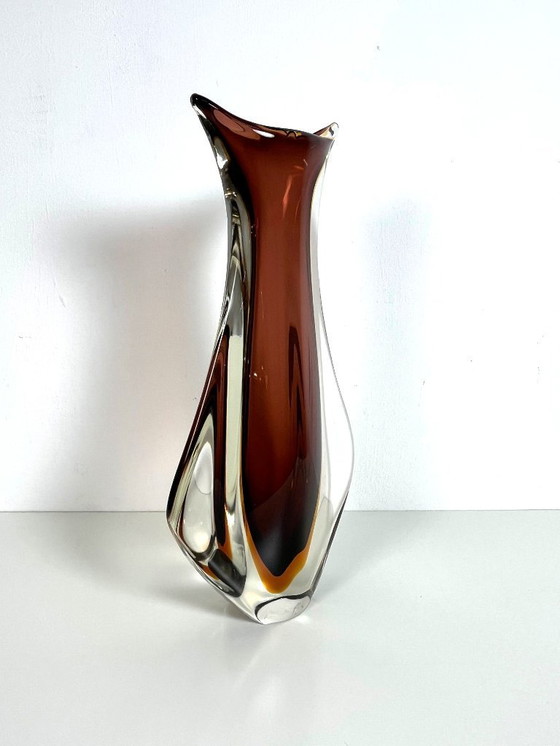 Image 1 of Gran jarrón Sommerso de cristal de Murano de Flavio Poli para Seguso Italia, años 60.