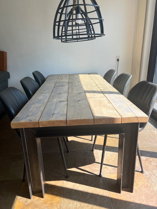 Beautiful Scaffold Wood Furniture Combined with an Industrial Look from the Brand Jorg – eettafels, Metal