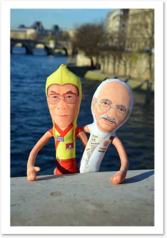 Image 1 of Dalai Lama Gift | Dalai Lama Decor | Dalai Lama Art Doll Collectible | Buddhist Home Decor