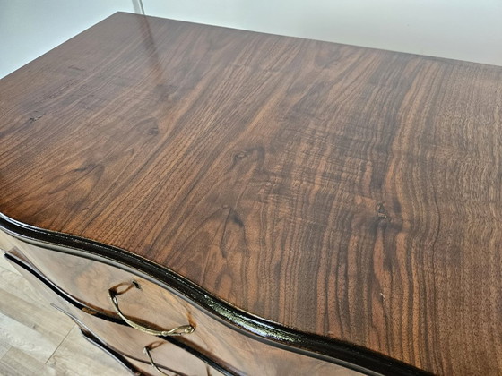 Image 1 of Commode Art déco des années 1950 en ronce de noyer