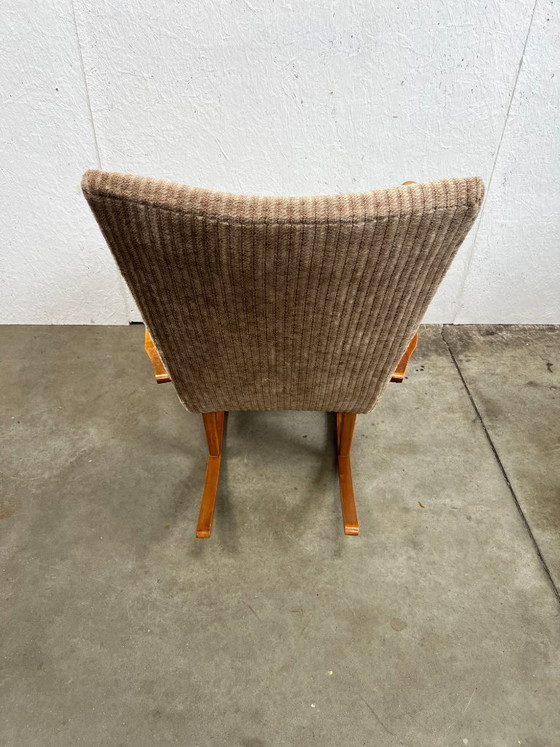Image 1 of Sedia a dondolo vintage, in teak, Svezia, anni '50