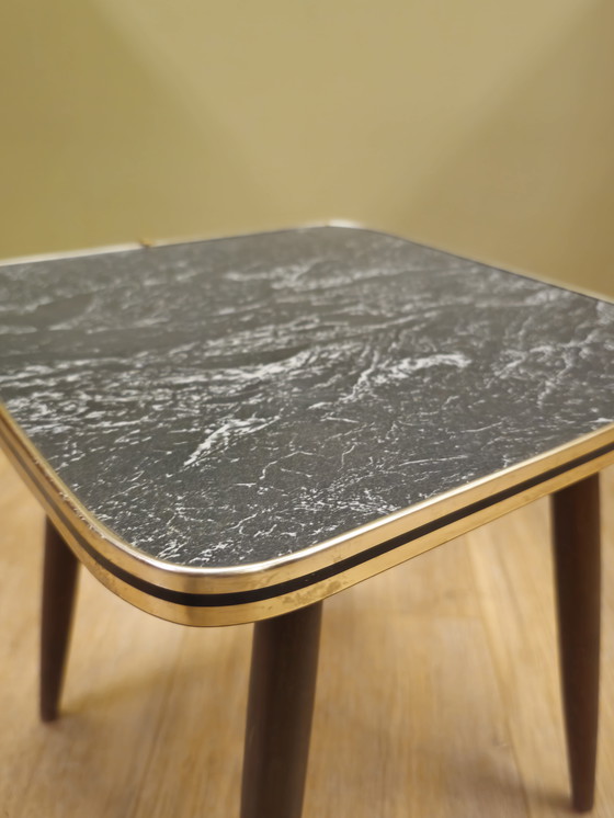 Image 1 of Vintage Plantentafeltje Tafeltje Bijzettafeltje Marmer-look 