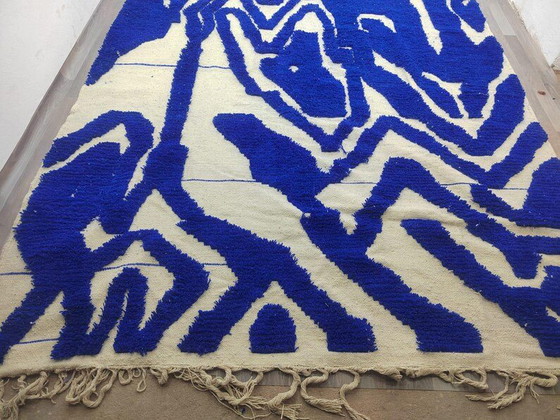 Großer Berberteppich aus ecrufarbener Wolle mit dekorativen Mustern, 300/400 cm – Teppiche & Läufer, Wool (photo 5 of 10)