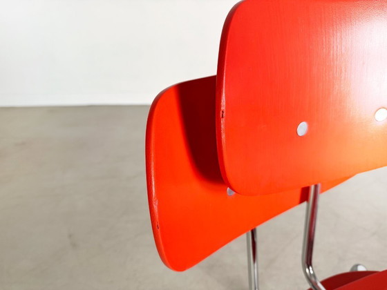 Image 1 of Set of 3 Egon Eiermann SE68 Midcentury chairs Wilde+Spieth red