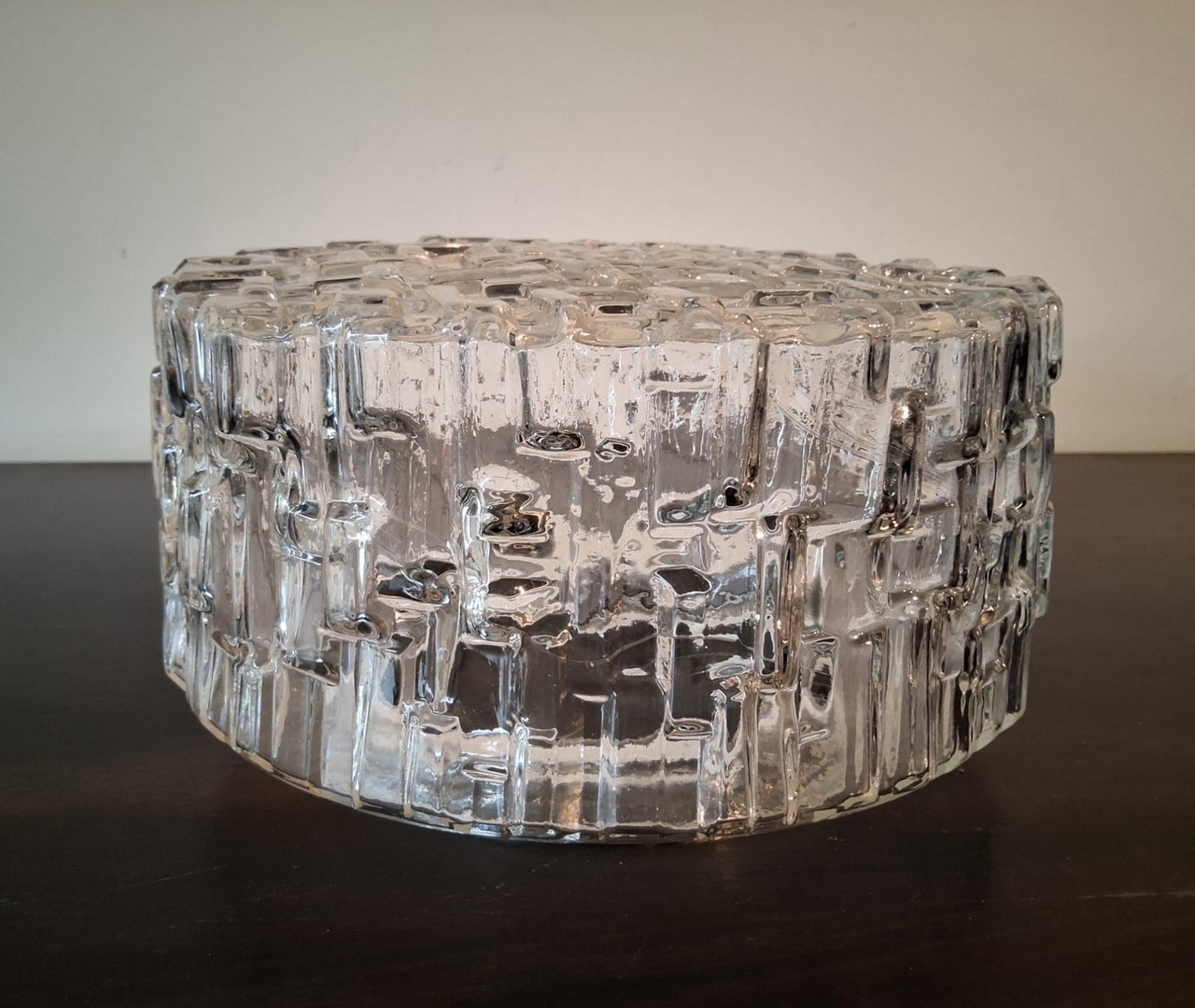 Lampe de plafond vintage avec labyrinthe Patroon Jaren 70