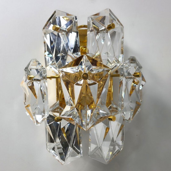 Image 1 of Kinkeldey wall lamps set of 2, 70s mid-century gilded glass