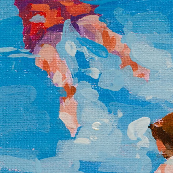 Image 1 of Sommer, Contemporary Painting in Miniature, 20x20 cm; Sandra Kolondam