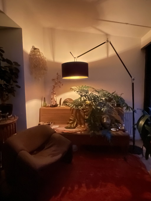 Artemide Tolomeo Mega - Black – vloerlampen, Aluminium, Iron