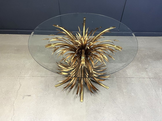 Image 1 of Table de salle à manger Coco Chanel en métal doré, années 1960