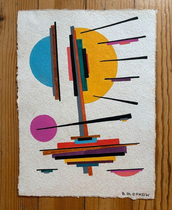 Image 1 of 10 watercolor drawings by B. Alepkow