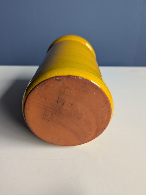 Image 1 of Vintage ceramic vase - ochre yellow