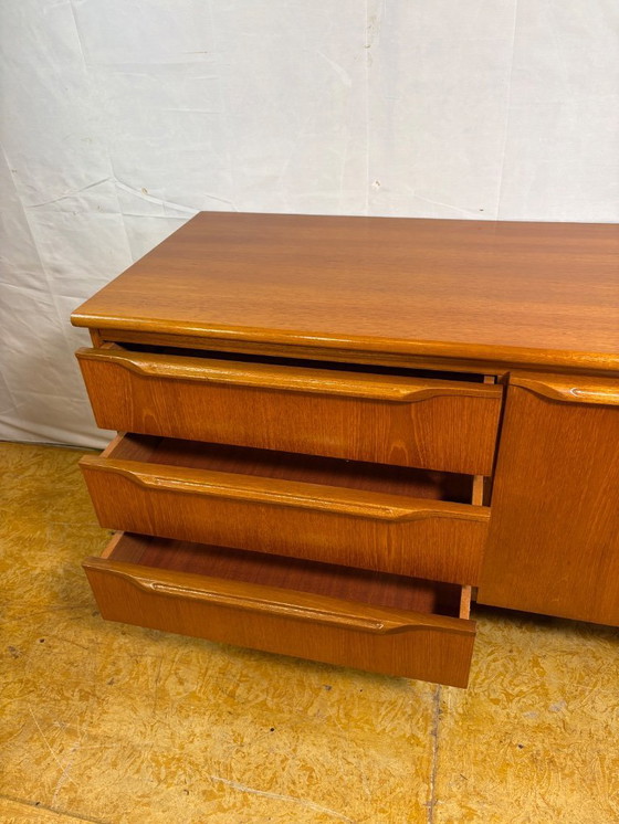 Image 1 of Mid-Century Retro Vintage Teak Sideboard by Sakol 1960  Danish Design Influence • British Craftsmanship • Timeless Storage  