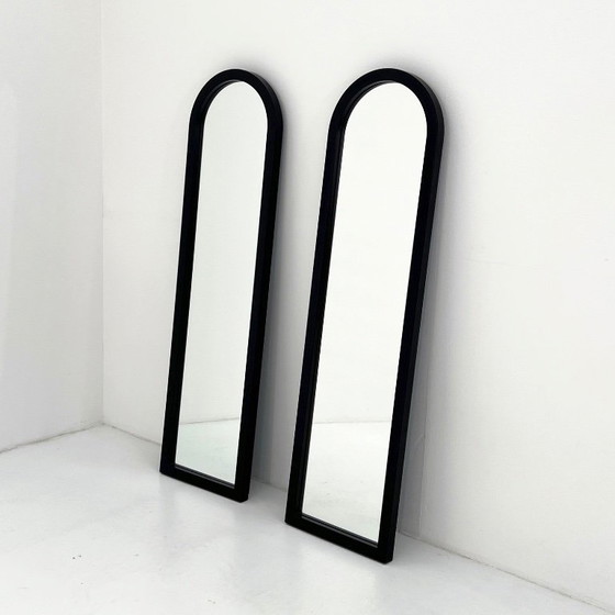 Image 1 of Zwarte spiegel met lijst van Anna Castelli Ferrieri voor Kartell, jaren 80