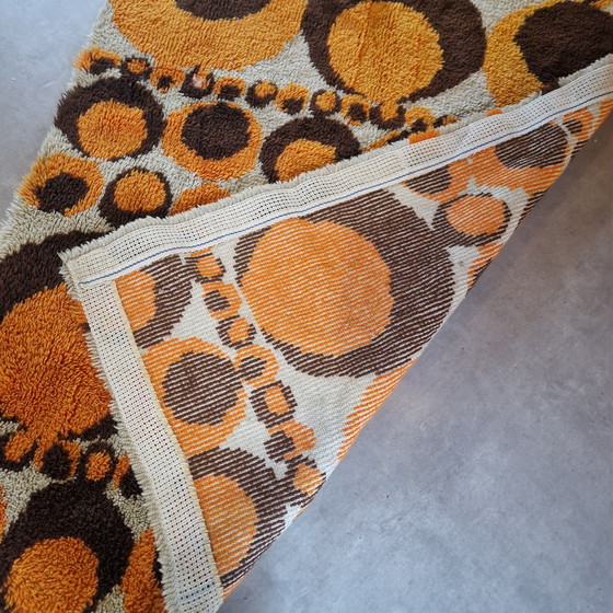 Image 1 of 70s vintage space age wool rug