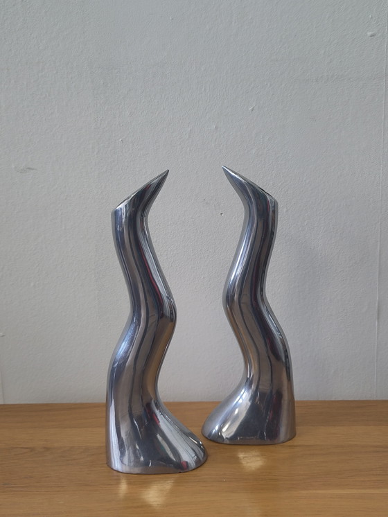 Image 1 of 2x vintage iKEA candlestick Anatomi Anna Everlund 