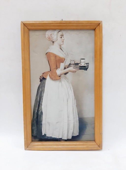 The Chocolate Girl By Jean-Etienne Liotard, Vintage Reproduction