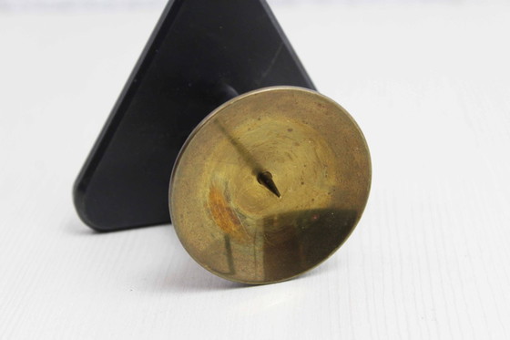 Image 1 of Candeliere modernista in metallo e ottone, 1970