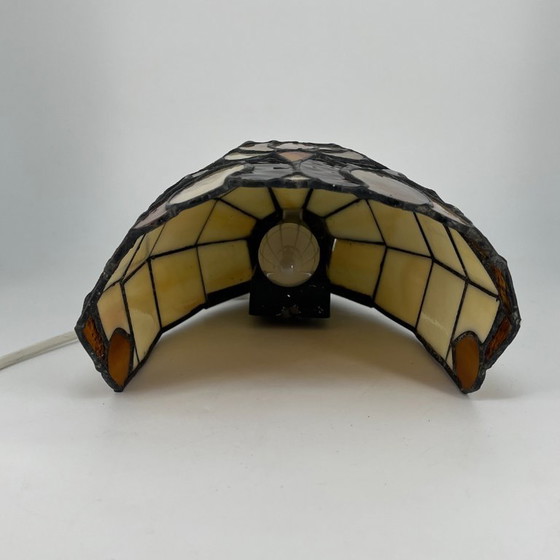 Image 1 of 2 vintage wall lamps in Tiffany style – leaded glass / Art Nouveau Revival