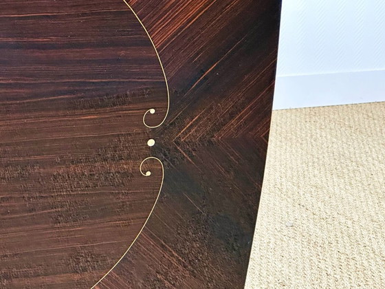 Image 1 of Table de salle à manger art déco en ébène de macassar, 1940