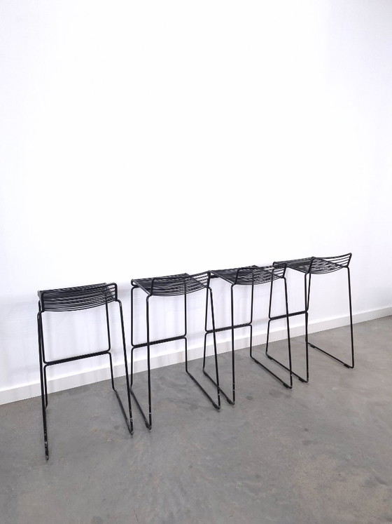 Set of 4 x Black HAY Barstool, Hee Welling – Metal (photo 15 of 18)