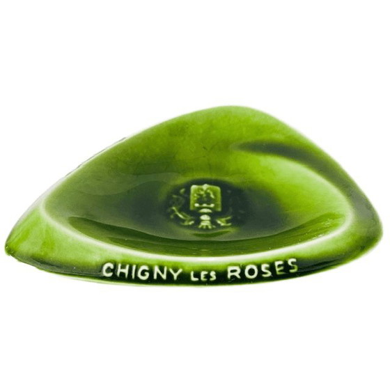 Image 1 of GARDET CHAMPAGNE Chigny les Roses cendrier vert vintage années 1970